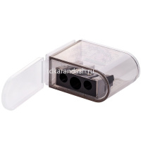 Точилка 3 отв. "Sketch&Art." с контейнером, пластик, прозрачная 35-0044 от магазина "Карандаш"