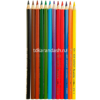 Карандаши акварельные 12 цветов "Mondeluz" шестигранные дерево, картон 3716 от магазина "Карандаш"