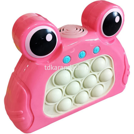 Игрушка-антистресс "Pop it. Лягушка розовая" 14х11см электронный, пластик (свет, звук) 10969-24 от магазина "Карандаш"