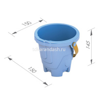 Ведро "Крепость" 14х15х15см пластик 083H от магазина "Карандаш"