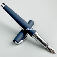 Ручка РП "Sienna" 0,7мм синяя, металлический синий корпус Soft Touch 20-0344 от магазина "Карандаш"