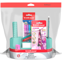 Набор настольный "Victoria. Pastel Mint" 28,5х12,5х22см 9 предметов, пластик, мятный 53685 от магазина "Карандаш"