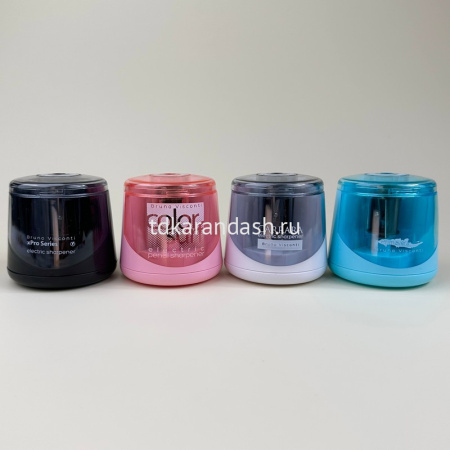 Точилка электрическая 1 отв. "Primavera" 74х74х74мм пластик, с контейнером, 4 цвета 35-0078 от магазина "Карандаш"