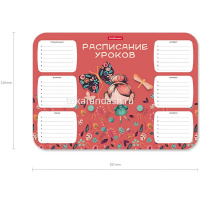Расписание уроков А4 "Autumn Walk" пластик, многоразовое 55995 от магазина "Карандаш"