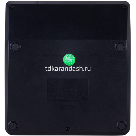 Калькулятор 12 разрядов 139х131х30мм черный EM01120 от магазина "Карандаш"