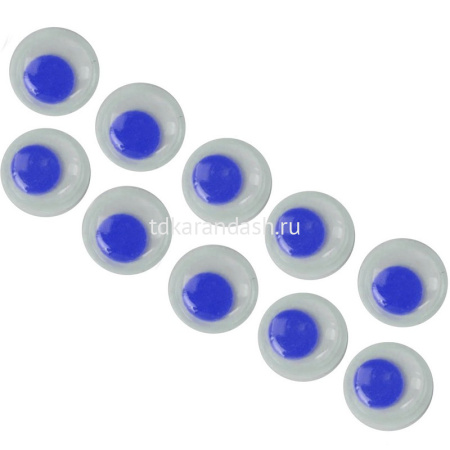 Декоративные элементы глазки подвижные д.7мм, 10шт синие Y4334-16