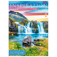 Тетрадь А4 80л линия "Вдохновение вокруг" на скобе глянцевая ламинация 3 дизайна 083173 от магазина "Карандаш"