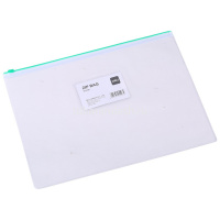 Папка на молнии А4 0,18мм карман для визиток, 2 цвета молнии Е5526 от магазина "Карандаш"