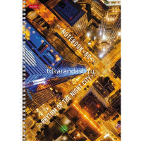 Тетрадь А4 80л линия "Ритм ночного города" на гребне перфорация на отрыв 4 дизайна 082971 от магазина "Карандаш"