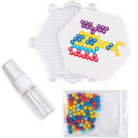 Аквамозаика "Вертолет" 15х15х3,5см №03 (бусины, основа, трафарет, бутылка с распылителем) AQB-01/03 от магазина "Карандаш"