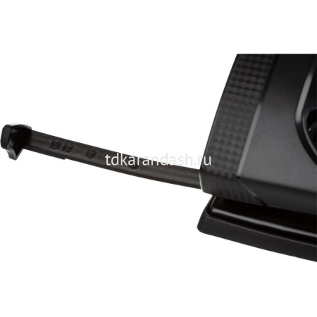 Дырокол "Greenlogic" 25л 2-отв, d-6мм, с линейкой, экологичный, пластик, черный 452511 от магазина "Карандаш"