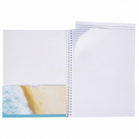 Тетрадь А4 96л без линовки "Романтика" на спирали, обложка с карманом, перфорация на отрыв 073907 от магазина "Карандаш"