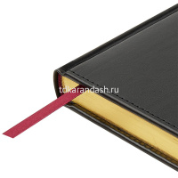 Ежедневник 2027 А5+ "Sidney Nebraska" 336стр., черный, золотой срез, искусств.кожа, золотые уголки от магазина "Карандаш"