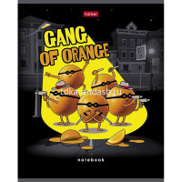 Тетрадь А5 48л клетка "Апельсиновая банда" на скобе выборочный лак 5 дизайнов 083206 от магазина "Карандаш"