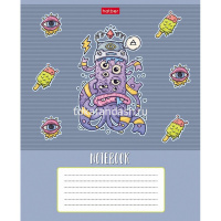 Тетрадь А5 24л линия "Freaky friends" на скобе 5 дизайнов 24Т5В2 от магазина "Карандаш"