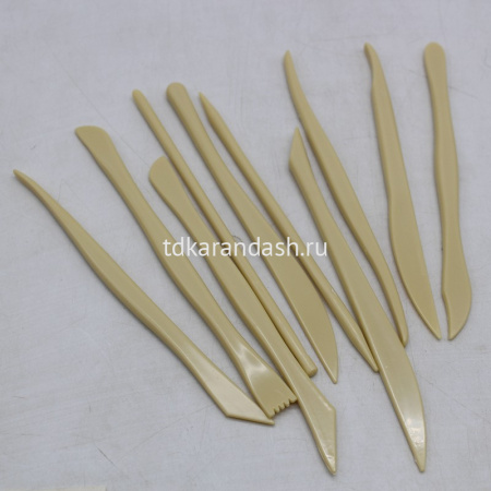 Набор стеков для лепки 10шт. пластик, блистер с европодвесом Y10780-24 от магазина "Карандаш"