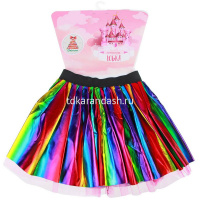 Юбка карнавальная "Единорожка" разноцветная, длина 30см, нейлон 342-092 от магазина "Карандаш"