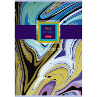 Тетрадь А4 96л клетка "Эбру. Воздушные облака" на скобе глянцевая ламинация 3 дизайна 063906 от магазина "Карандаш"