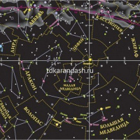 Карта Звездное небо/планеты 101х69см ламинация КН004 от магазина "Карандаш"