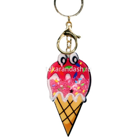 Брелок со стразами, размер ассорти, пластик, 7 видов SL2247 от магазина "Карандаш"