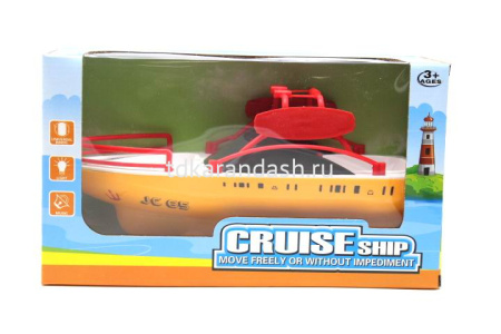 Лодка "Круиз" на батарейках, пластик 30х18х12см 1425000/K-28B