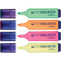 Набор маркеров текстовыделителей "CityText" 4шт, клиновидный наконечник,толщина линии 1-5 мм 22-0040 от магазина "Карандаш"