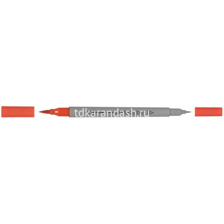 Набор капиллярных ручек 12цв 0,4мм "Sketch&Art" двусторонние трехгранные, линер/кисть 22-0082 от магазина "Карандаш"