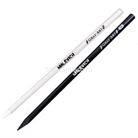 Набор пастельных карандашей монолитов, белый и черный, 2шт 810015