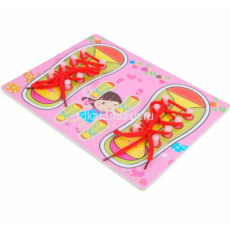 Шнуровка "Ботинки" 30х22см дерево/текстиль, 2 вида Y4509-16/11367-24 от магазина "Карандаш"