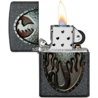 Зажигалка "Metal Dragon Shield Design" 38x13x57мм латунь/сталь, серая, матовая 49072/58599 от магазина "Карандаш"