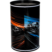 Копилка "Неоновые тачки" 15,7х10см металл, черная 69378 от магазина "Карандаш"