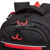 Рюкзак 28х39х17см 943гр, 2 отделения, 3 кармана, с сумкой для обуви, черный/красный RB-458-1/2 от магазина "Карандаш"