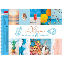 Альбом для рисования А4 24л "Калейдоскоп Моментов" на спирали, перфорация на отрыв,5 дизайнов 067381 от магазина "Карандаш"