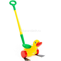 Каталка "Утёнок" с ручкой 7925 от магазина "Карандаш"