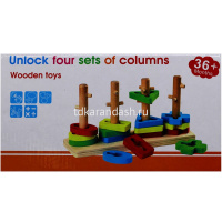 Игра логическая "Сортер. Ключики" 22х11х6,5см 16 деталей, дерево 11379-24 от магазина "Карандаш"