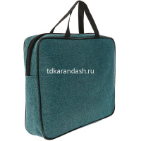 Папка с ручками 35х27х6см "Аквамарин" ткань, внутренний карман, жесткое дно ПДМ-111 от магазина "Карандаш"