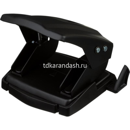 Дырокол "Essentials Metal" 30л 2-отв, d-5,5мм, с линейкой, металл, черный 403411 от магазина "Карандаш"