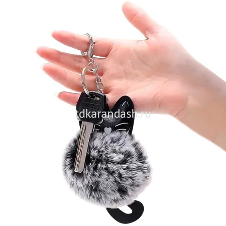 Брелок меховой "Кошка" 12см (пвх, тестиль) KY2269 от магазина "Карандаш"