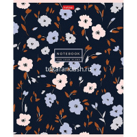 Тетрадь А5 48л линия "Музыка цветов" на скобе тиснение 5 дизайнов 093163 от магазина "Карандаш"