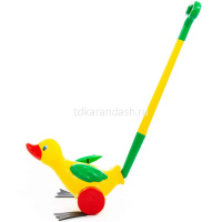 Каталка "Утёнок" с ручкой 7925 от магазина "Карандаш"