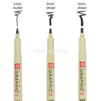 Ручка капиллярная "Pigma Graphic 1" 1мм черная XSDK1#49 от магазина "Карандаш"