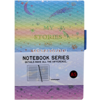 Бизнес-блокнот А6 80л "My stories" линия, 7БЦ, цветной срез, 2 резинки д/ручки, 4 вида Y10887-24 от магазина "Карандаш"
