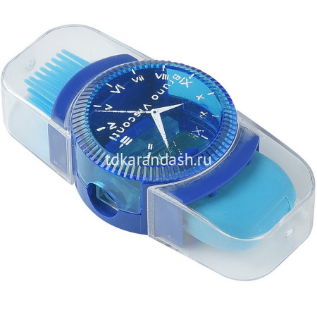 Точилка 1 отв. "Manga Anime. City" с контейнером, ластиком и щеткой, пластик, 3 цвета 35-0056 от магазина "Карандаш"