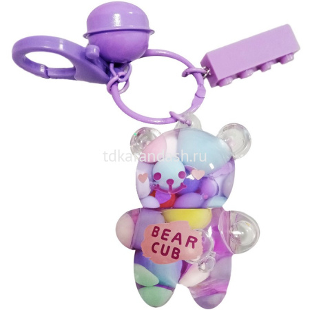 Брелок "Медведь" 5,5см с колокольчиком, пластик, 5 цветов SL2246