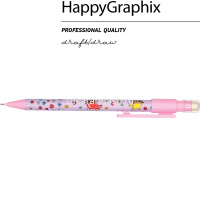 Карандаш механический 0,7мм "HappyGraphix.Ежики" с ластиком, пластик 21-0042/08 от магазина "Карандаш"