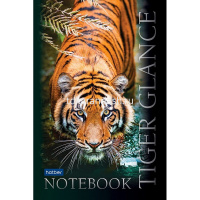 Блокнот А6 40л "Premium.Взгляд тигра" клетка гляневая ламинация, склейка, 3 дизайна 077062 от магазина "Карандаш"