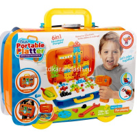 Конструктор - мозаика 258 деталей 6 в 1, в чемодане, 30х21см 201217-96 от магазина "Карандаш"