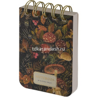 Блокнот А7 100л "Flora. Forest fairy tale" линия, на спирали, матовая ламинация Soft Touch, фольга от магазина "Карандаш"