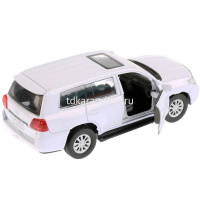 Машина "Toyota Land Cruiser" белая, инерционная, металл 12см (открывающиеся двери) CRUISER-WT от магазина "Карандаш"