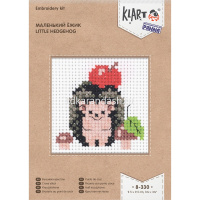 Набор для вышивания "Маленький ёжик" 9,5х9,5см (канва, нитки, игла, схема) 8-330 от магазина "Карандаш"